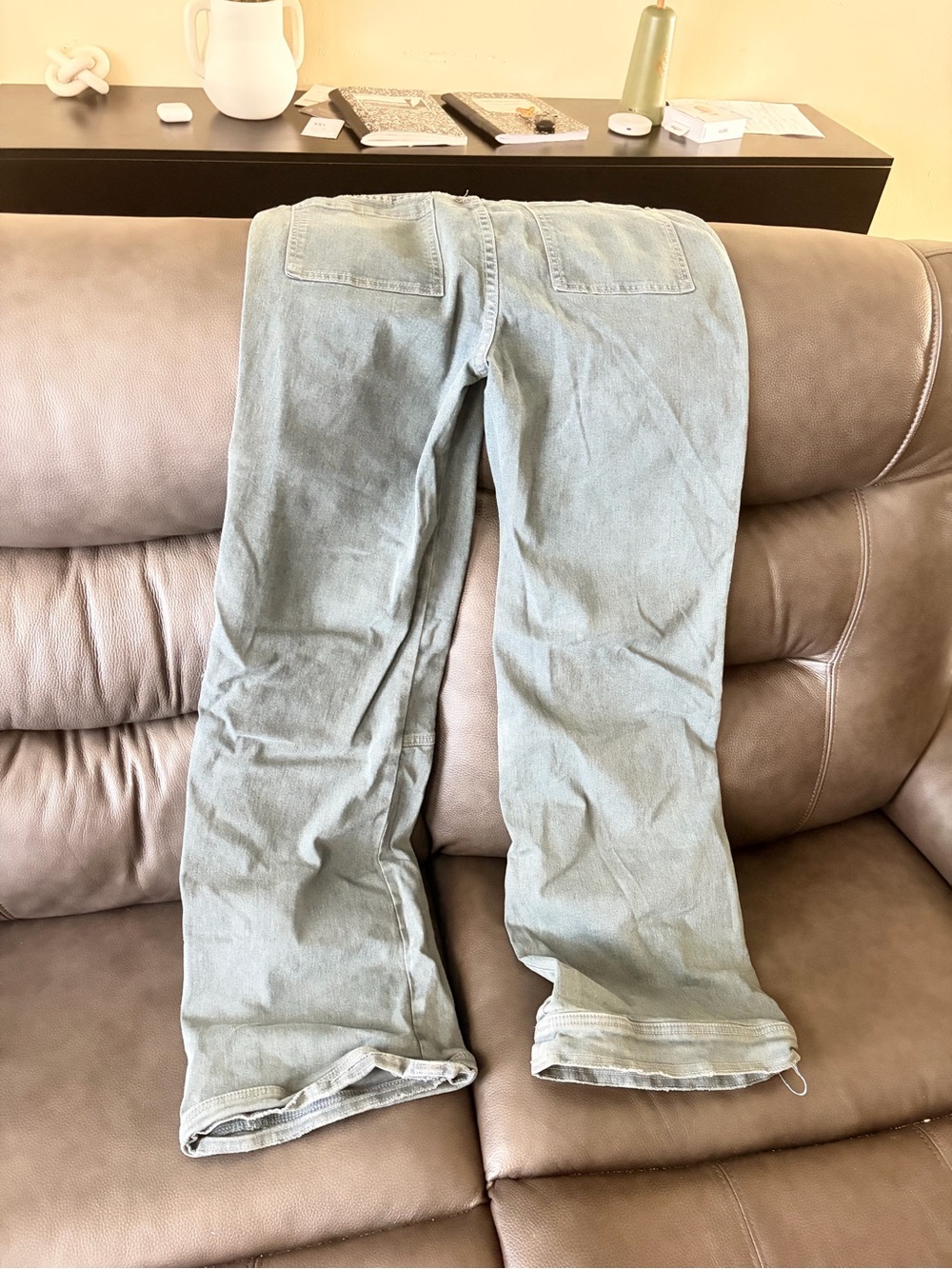 Vintage Lilac Sunset Cargo Pants Y2K Style Grey 11/12 Multi-Pocket